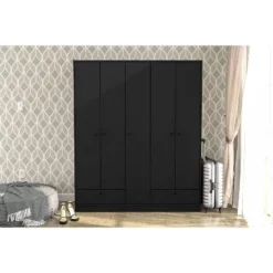 Denmark 5 Door 2 Drawer Wardrobe - Polifurniture -Living Space Shop GUEST 4d7941a5 113e 48cf 8dff 4b8d3d9841f0