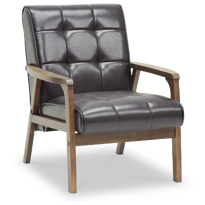 Mid-Century Masterpieces Club Chair Brown - Baxton Studio 1 Mid-Century Masterpieces Club Chair Brown - Baxton Studio