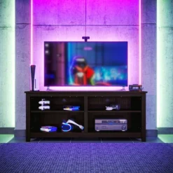 Entertainment Center - TV Stand Supports Up To 65-inch TVs - Traditional Design With 4 Cubbies And 2 Shelves By Lavish Home (Espresso) -Living Space Shop GUEST 4e684ad4 0082 4f46 94bf 3c2fcaa74af7