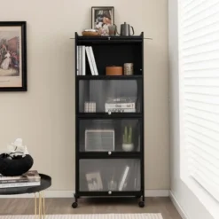 Costway 5-Tier Kitchen Baker's Rack Storage Cabinet Mobile Microwave Stand Flip-up Doors 12 Costway 5-Tier Kitchen Baker's Rack Storage Cabinet Mobile Microwave Stand Flip-up Doors -Living Space Shop GUEST 4ef7e047 fafc 4341 95b5 b8a36993ef18