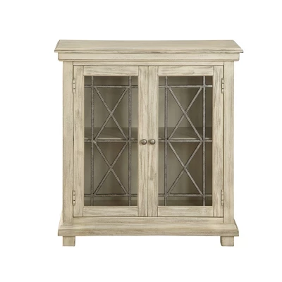 Kurt 2 Door Cabinet Ivory - Treasure Trove Accents 1 Kurt 2 Door Cabinet Ivory - Treasure Trove Accents
