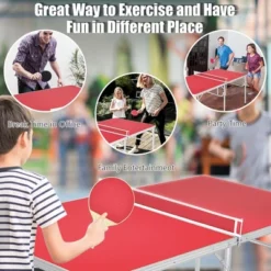 60'' Portable Table Tennis Ping Pong Folding Table W/Accessories Indoor Game -Living Space Shop GUEST 4f576a96 b624 4335 8870 738fbeeb5484
