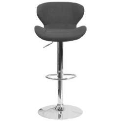 Merrick Lane Adjustable Height Barstool Contemporary Bar Height Stool With Curved Back And Metal Base With Footrest 22 Merrick Lane Adjustable Height Barstool Contemporary Bar Height Stool With Curved Back And Metal Base With Footrest -Living Space Shop GUEST 500e24c0 867a 4171 b32b 19526f9a3dc8