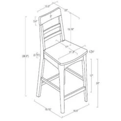 2pk Wood Ladder Back Counter Stool - Hearth & Hand™ With Magnolia -Living Space Shop GUEST 501b822c a2fd 461d aa13 130aba448f95