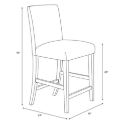 25" Velvet Parsons Counter Height Barstool Wood - Threshold™ -Living Space Shop GUEST 502e98e9 d371 4be1 ac02 195efdc5d03b