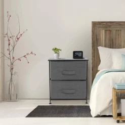 Sorbus Nightstand With Drawers For Home Bedroom Black -Living Space Shop GUEST 50e8670d 36f8 4c95 892f 5416176713a8