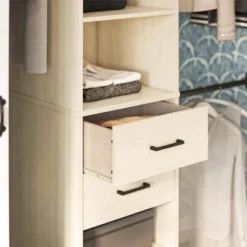 Kelly 5 Shelf 2 Drawer Closet Organizer With 3 Adjustable Hanging Rods Ivory Oak - Novogratz 10 Kelly 5 Shelf 2 Drawer Closet Organizer With 3 Adjustable Hanging Rods Ivory Oak - Novogratz -Living Space Shop GUEST 511c48cd bab6 470f a160 34272ae5e06e