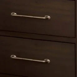 Nightstand With 2 Drawers And Metal Bar Pulls - Benzara -Living Space Shop GUEST 52133099 de5f 4122 b7e4 624742c45e7e