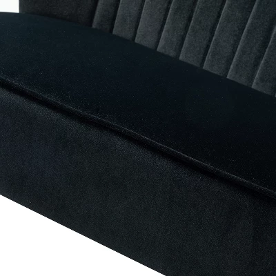 Velvet Nicolas Loveseat Sofa | Karat Home 6 Velvet Nicolas Loveseat Sofa | Karat Home - Image 6