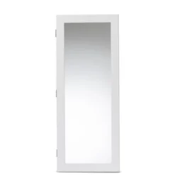 Pontus Wood Wall-Mountable Jewelry Armoire With Mirror - Baxton Studio -Living Space Shop GUEST 52e5db1b f444 44a2 865f 6d3687fabb3c