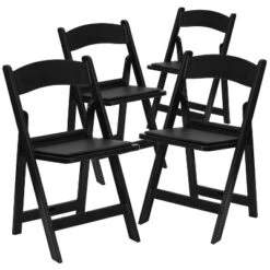 Flash Furniture Hercules™ Folding Chair - Resin– 4 Pack 1000LB Weight Capacity Event Chair -Living Space Shop GUEST 5410e30a f10d 4db5 8a0b ef0342c7d605