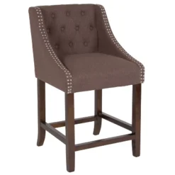 Merrick Lane Upholstered Counter Stool 24" High Transitional Tufted Counter Stool With Accent Nail Trim 37 Merrick Lane Upholstered Counter Stool 24" High Transitional Tufted Counter Stool With Accent Nail Trim -Living Space Shop GUEST 55265ee7 e4c5 4f02 aca4 ac3cd46fbafd