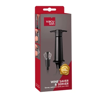 Vacu Vin Wine Saver & Server 1 Server-Stopper Black 2 Vacu Vin Wine Saver & Server 1 Server-Stopper Black - Image 2