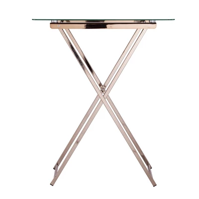 Milton Folding Tray Table Champagne - Aiden Lane 1 Milton Folding Tray Table Champagne - Aiden Lane