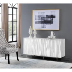 Saint Paul 4 Door Credenza White - Treasure Trove Accents -Living Space Shop GUEST 56df60db b069 4bf9 93e1 7ac3722011fc