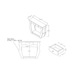 Coralli Modern Cut Out Sofa Table Walnut - HOMES: Inside + Out -Living Space Shop GUEST 572745ee ff22 48c9 beed fb19c21f8b16