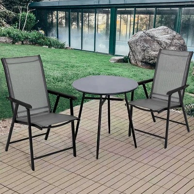 Costway 2PCS Folding Chairs Steel Frame Patio Garden Outdoor W/ Armrest & Footrest 1 Costway 2PCS Folding Chairs Steel Frame Patio Garden Outdoor W/ Armrest & Footrest