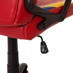 Emma And Oliver Faux Leather Ergonomic Designer Back Gamer Chair With Diamond Stitch, Lumbar Support & Padded Arms In Red, Blue & Yellow -Living Space Shop GUEST 57a6636a ebf7 4fbf a12a 97527e559de7