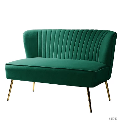 Velvet Nicolas Loveseat Sofa | Karat Home 17 Velvet Nicolas Loveseat Sofa | Karat Home - Image 17