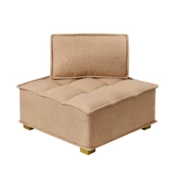Cecily 31.50"W Square Oversized/Corner Faux Shearling Teddy Upholstered Seating Lounge Chair/Lazy Sofa With Removable Pillow-Maison Boucle -Living Space Shop GUEST 584d6b5e 67ee 4d4a b524 dc0b57f6fd4c