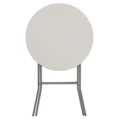 Emma And Oliver 2.63-Foot Round Granite White Plastic Bar Height Folding Event Table -Living Space Shop GUEST 588c4374 f0bd 4047 93e4 319594de7012