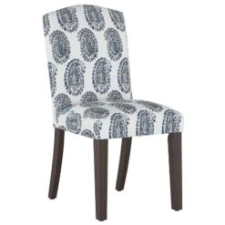 Alex Camel Back Dining Chair In Damask - Skyline Furniture -Living Space Shop GUEST 59222291 ab77 44d7 b218 a4f65177d976