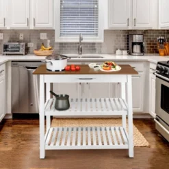 Kitchen Island With Two Shelves - Flora Home -Living Space Shop GUEST 5931f776 b223 4820 8e38 24e488488045