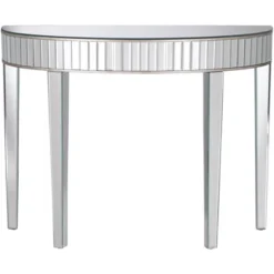 Studio 55D Luxury Mirrored Console Table 39 1/2" X13 3/4" Antique Silver For Living Room Bedroom Bedside Entryway House Bathroom -Living Space Shop GUEST 594bd68e 23f6 4f02 a548 2b43c4115f6e