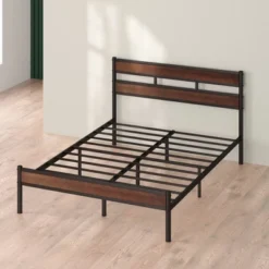 Roman Bamboo And Metal Platform Bed Frame Brown - Zinus -Living Space Shop GUEST 5965e592 7468 49a1 9ad5 5373a8fdc53a