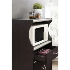 Microwave Kitchen Cart In Chocolate Gray - Hodedah 11 Microwave Kitchen Cart In Chocolate Gray - Hodedah -Living Space Shop GUEST 5a138e70 1142 4245 a6fd 3a1132a59cee