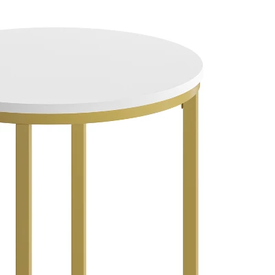 Merrick Lane End Table With Round Cross Brace Frame 8 Merrick Lane End Table With Round Cross Brace Frame - Image 8