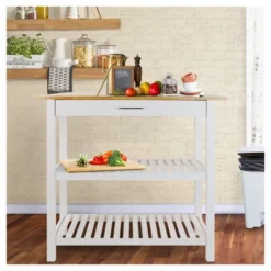 Kitchen Island With Two Shelves - Flora Home -Living Space Shop GUEST 5b001227 3d9e 4659 97ef 1a4ae77d0c53