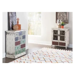 Garrick 2Drawer Console Table Distressed OffWhite - Powell Company -Living Space Shop GUEST 5b580862 c9c7 4e2f a8a0 4cb4e8dc026b