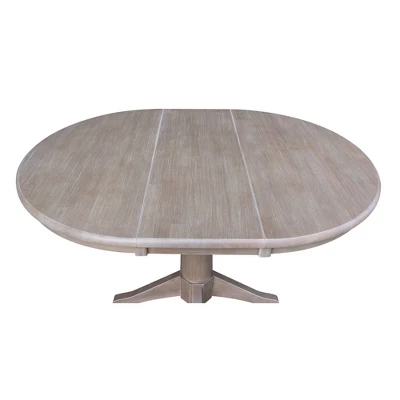 36" Karen RoundExtendable Dining Table With 4 X Back Chairs Taupe - International Concepts 4 36" Karen RoundExtendable Dining Table With 4 X Back Chairs Taupe - International Concepts - Image 4