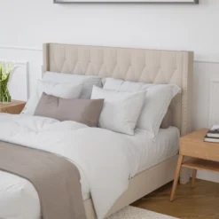 Merrick Lane Upholstered Platform Bed With Button Tufted Headboard 9 Merrick Lane Upholstered Platform Bed With Button Tufted Headboard -Living Space Shop GUEST 5b90ceea 4318 42f2 9666 003201ba9c1d