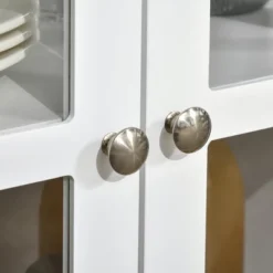 HOMCOM Kitchen Sideboard, Tempered Glass Door Buffet Cabinet With Adjustable Storage Shelf For Living Room, Kitchen, Study, White 8 HOMCOM Kitchen Sideboard, Tempered Glass Door Buffet Cabinet With Adjustable Storage Shelf For Living Room, Kitchen, Study, White -Living Space Shop GUEST 5bd784cc c6c7 48d4 a5c6 4afab855a627
