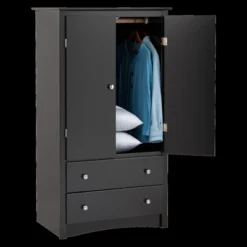 Clothing Armoire Black - Prepac -Living Space Shop GUEST 5bf1c9b4 64f3 43e3 bb88 33023db64932