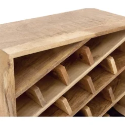 Modern Wood Wine Rack Brown - Olivia & May -Living Space Shop GUEST 5ce1b5f3 d627 44ce 8d71 80074e1e7663