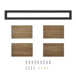 36" X 11" 4 Tier Ladder Bracket Floating Wall Shelf Unit - Danya B. -Living Space Shop GUEST 5cf567f2 8c24 486e a489 30a195624d60