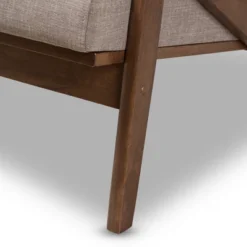 Bianca Mid-Modern Walnut Wood Fabric Tufted 2 Seater Loveseat Light Gray - Baxton Studio -Living Space Shop GUEST 5d48540b 2659 4e3e ac2a f51451f28ead