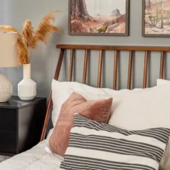 Boho Solid Wood Spindle Platform Bed - Saracina Home -Living Space Shop GUEST 5d564539 27f1 4dd4 a895 beb836e285be