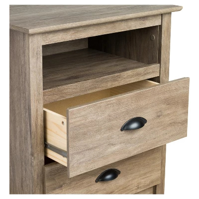 Salt Spring 2 - Drawer Nightstand - Drifted Gray - Prepac 4 Salt Spring 2 - Drawer Nightstand - Drifted Gray - Prepac - Image 4