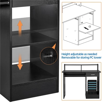 Yaheetech Home Office Wood Computer Desk With Storage Drawers 4 Yaheetech Home Office Wood Computer Desk With Storage Drawers - Image 4
