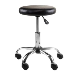 Clark Adjustable Height Swivel Bar Stool With Cushion Black - Winsome