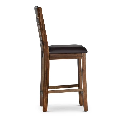 24" Set Of 2 Saranac Counter Height Barstools Mocha - Steve Silver 2 24" Set Of 2 Saranac Counter Height Barstools Mocha - Steve Silver - Image 2