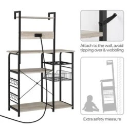 Yaheetech 4-Tier 55" Kitchen Baker's Rack With Power Outlet -Living Space Shop GUEST 61d7b03f 0099 4c12 b6f2 13944bf76ed2