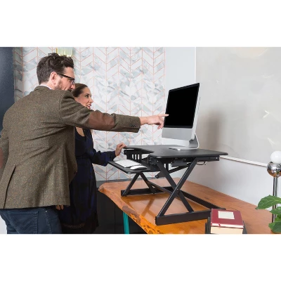 Height Adjustable Sit To Standing Desk Riser - Rocelco 4 Height Adjustable Sit To Standing Desk Riser - Rocelco - Image 4