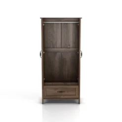 Nurembo 1 Drawer Wardrobe Closet Distressed Walnut - HOMES: Inside + Out -Living Space Shop GUEST 624530cf d6e7 4402 b28b c4e6bccae9fe