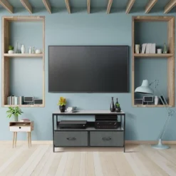 Sorbus 2 Drawer TV Stand Dresser With Wood Top -Living Space Shop GUEST 63ee66d2 7297 41db 96b8 d9130ee6bac0