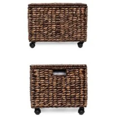 BirdRock Home Rolling Legal Letter File Organizer With Lid For Office - Brown Wash -Living Space Shop GUEST 6498a161 20a3 4165 81d1 b7c6e720d0a6